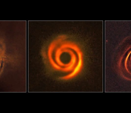 Tres discos protoplanetarios