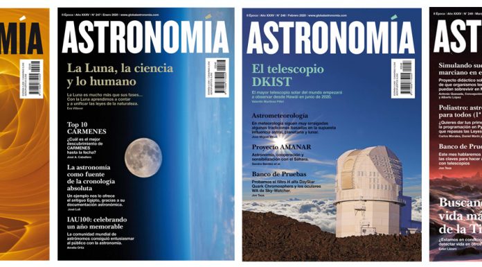 Portadas de revistas astronomía